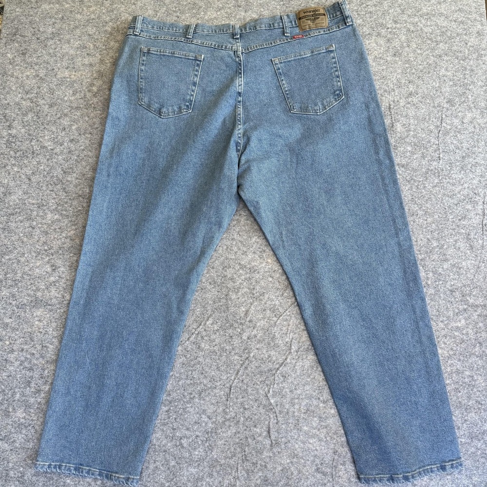 Wrangler Jeans Mens 44x30 Blue Relaxed Fit Five‎ Star Premium Flex Denim Comfort - Picture 5 of 6